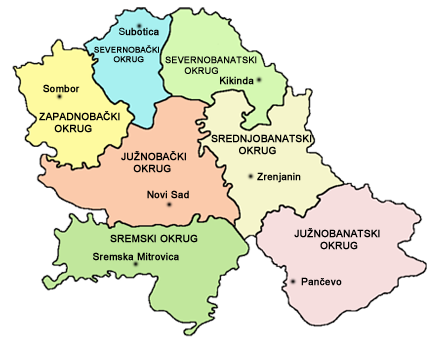Karta Vojvodine